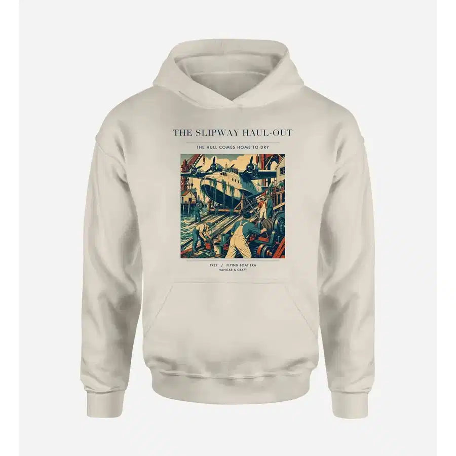 VINTAGE G4440 - The Slipway Haul-Out - Premium Hoodie design on khaki premium