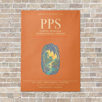 Thumbnail for Puerto Princesa International Airport PPS - Canvas Framed - Orange