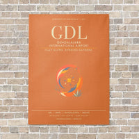 Thumbnail for Guadalajara International Airport GDL - Canvas Framed - Orange