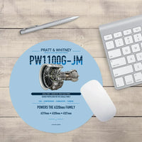 Thumbnail for PW1100G-JM design on light blue round mouse pad