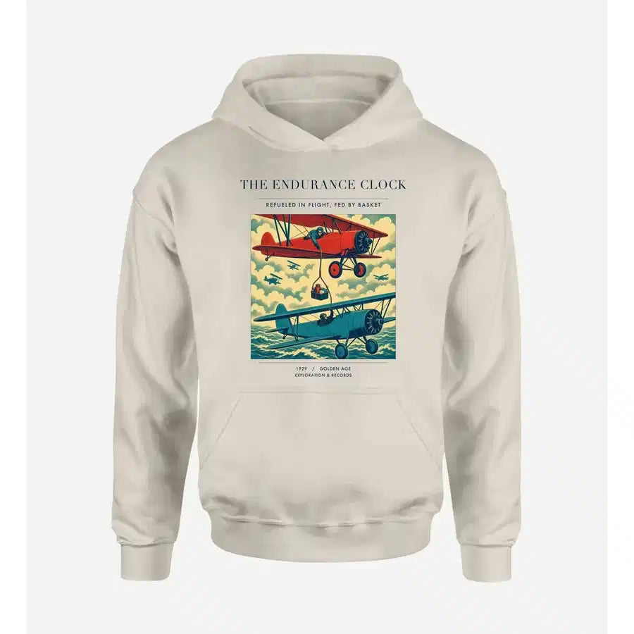 VINTAGE G4203 - The Endurance Clock - Premium Hoodie design on khaki premium