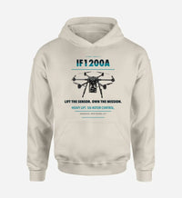 Thumbnail for Inspired Flight IF1200A design on khaki hoodie single side