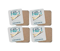 Thumbnail for F4D-1 Skyray design on light gray 4 pieces set coaster