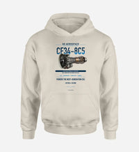 Thumbnail for CF34-8C5 design on khaki hoodie single side