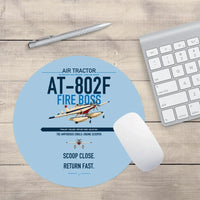 Thumbnail for Air Tractor AT-802F Fire Boss design on light blue round mouse pad