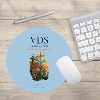 Thumbnail for Vadsø Airport (VDS) design on light blue round mouse pad