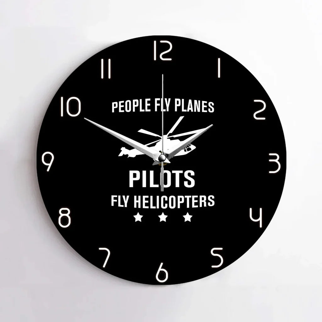People Fly Planes Pilots Fly Wall Clock - view 2