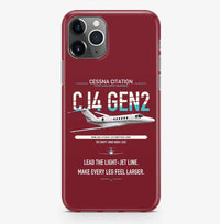 Thumbnail for Cessna Citation CJ4 Gen2 design on dark red magsafe iphone case, for iPhone Pro Max
