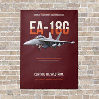 Thumbnail for EA-18G Growler Control The Spectrum vertical canvas print - no frame - dark red background