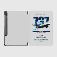 Thumbnail for Boeing 737 MAX 7 design on light gray samsung tablet tablet case