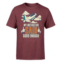 Thumbnail for SIGNAL 463 - My Instructor Said Good Enough - Premium T-Shirt design on dark red premium t shirt