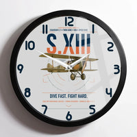 Thumbnail for SPAD S.XIII C.1 design on light gray framed wall clock