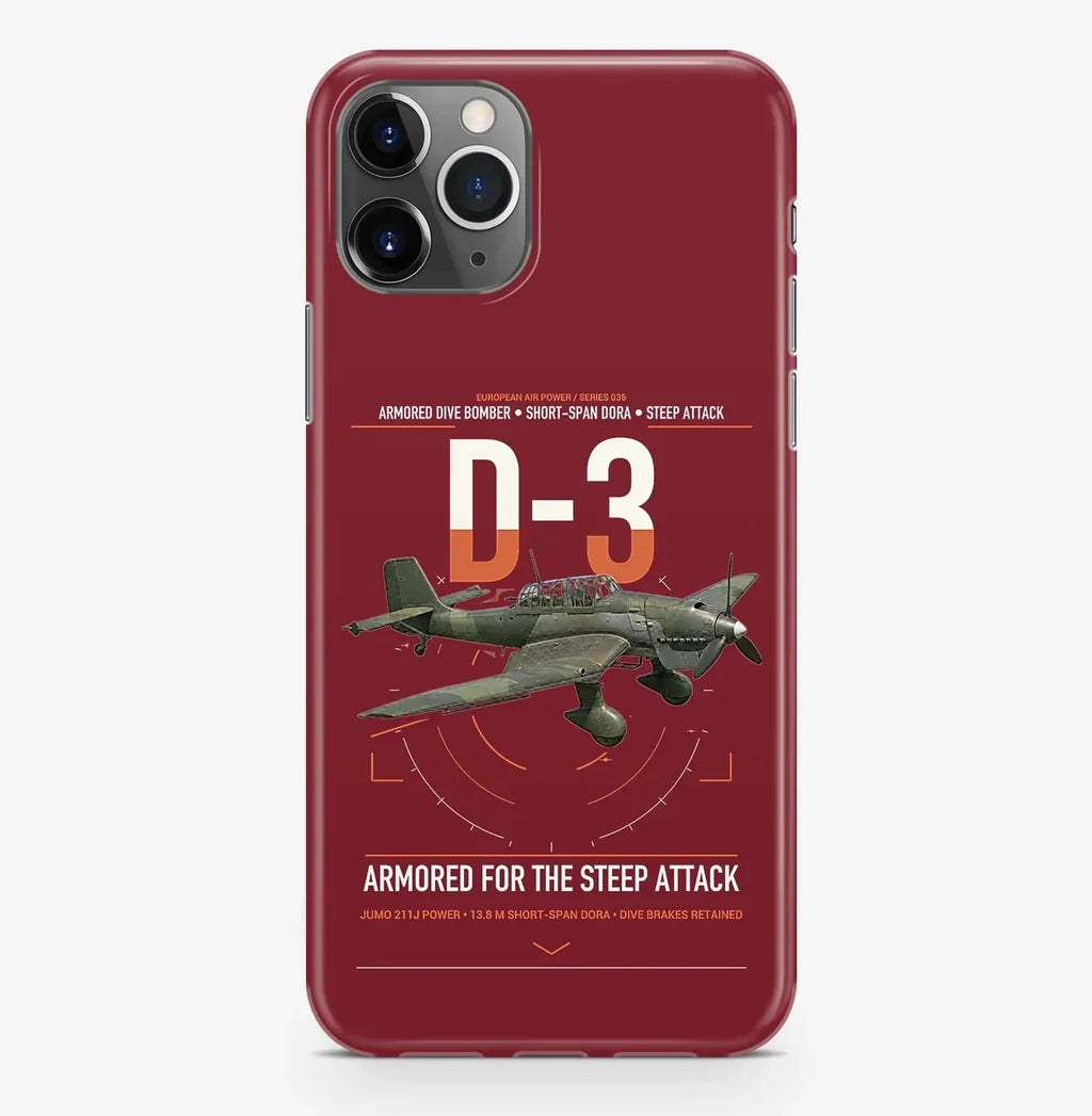 Junkers Ju 87D-3 design on dark red magsafe iphone case, for iPhone Pro Max