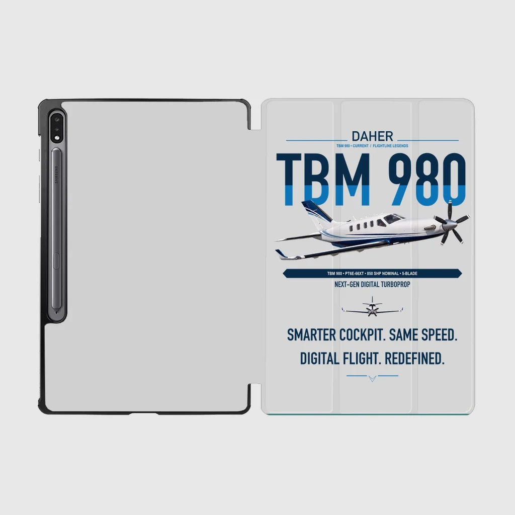 Daher TBM 980 design on light gray samsung tablet tablet case