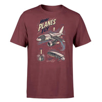 Thumbnail for SIGNAL 616 - How Planes Fly V2 - Premium T-Shirt design on dark red premium t shirt