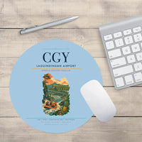 Thumbnail for Laguindingan Airport (CGY) design on light blue round mouse pad