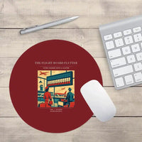 Thumbnail for VINTAGE G4302 - The Flight Board Flutter - Designed Mouse Pads design on darkred round