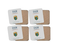 Thumbnail for Des Moines International Airport (DSM) design on light gray 4 pieces set coaster