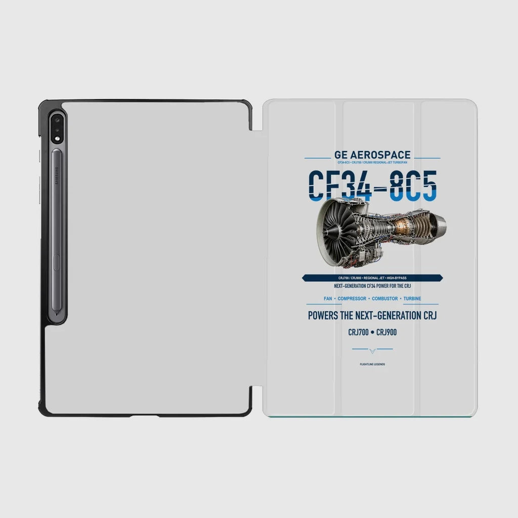 CF34-8C5 design on light gray samsung tablet tablet case