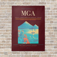 Thumbnail for Augusto C. Sandino International Airport MGA — Managua vertical canvas print - no frame - dark red background