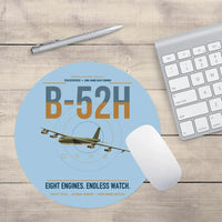Thumbnail for B-52H Stratofortress design on light blue round mouse pad
