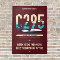 Thumbnail for Airbus C295 SIGINT vertical canvas print - no frame - dark red background