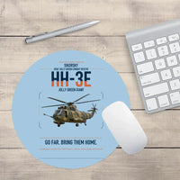 Thumbnail for Sikorsky HH-3E Jolly Green Giant design on light blue round mouse pad