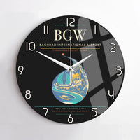 Thumbnail for Baghdad International Airport BGW Wall-Clock No-Frame - Black