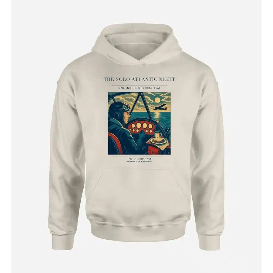 VINTAGE G4294 - The Solo Atlantic Night - Premium Hoodie design on khaki premium