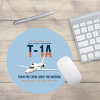 Thumbnail for T-1A Jayhawk Advanced Jet Trainer design on light blue round mouse pad