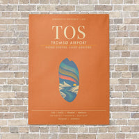 Thumbnail for Troms Airport TOS - Canvas Framed - Orange