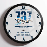 Thumbnail for Boeing 737-300 Classic design on light gray framed wall clock