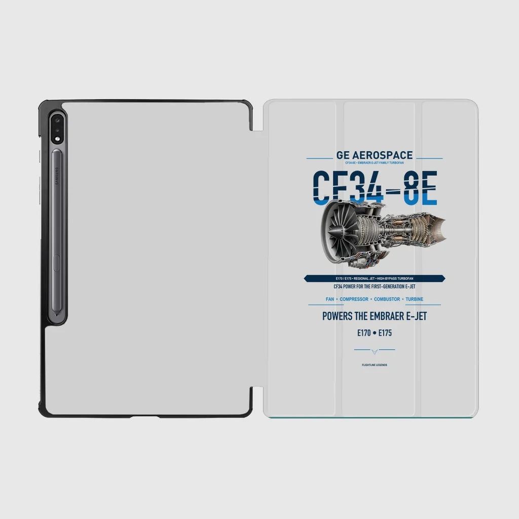 CF34-8E design on light gray samsung tablet tablet case