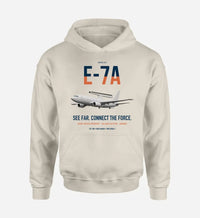 Thumbnail for E-7A Wedgetail design on khaki double-side hoodie, single-side print