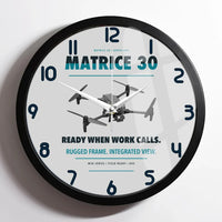 Thumbnail for DJI Matrice 30 design on light gray framed wall clock