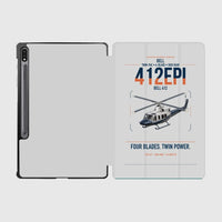 Thumbnail for Bell 412EPI design on light gray samsung tablet tablet case