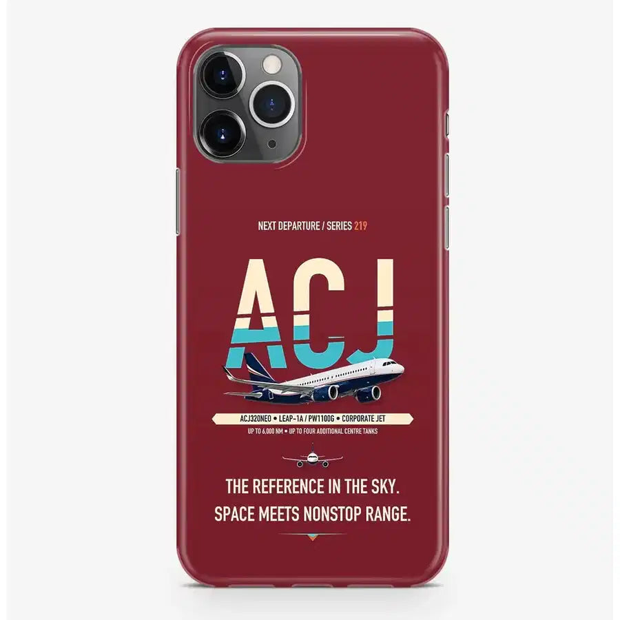 Airbus ACJ320neo Case ProMax design on dark red iphone case promax