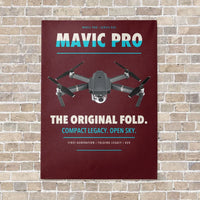 Thumbnail for DJI Mavic Pro vertical canvas print - no frame - dark red background