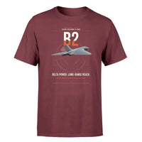 Thumbnail for Avro Vulcan B2 design on dark red t-shirt, single-side print