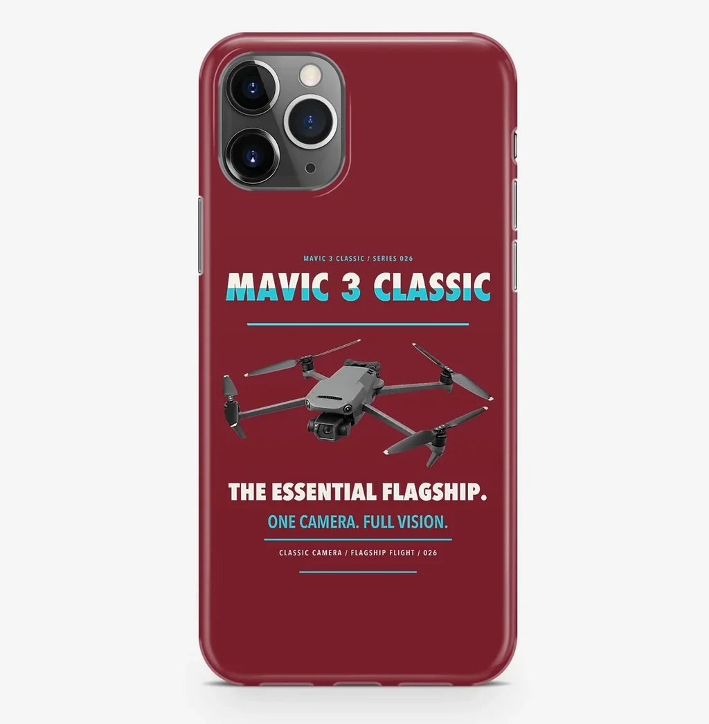 DJI Mavic 3 Classic Case ProMax design on dark red iphone case promax