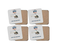Thumbnail for Robinson R22 Beta II design on light gray 4 pieces set coaster