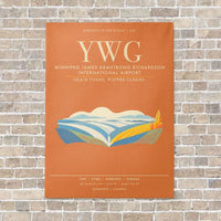 Thumbnail for Winnipeg James Armstrong Richardson International Airport YWG - Canvas Framed - Orange