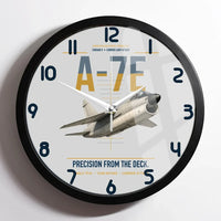 Thumbnail for A-7E Corsair II design on light gray framed wall clock