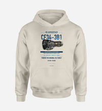 Thumbnail for CF34-3B1 design on khaki hoodie single side