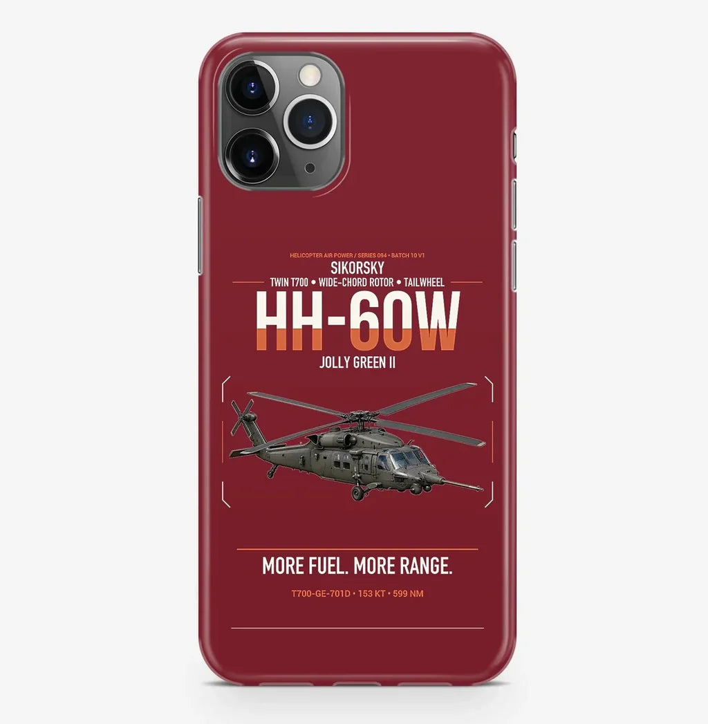 Sikorsky HH-60W Jolly Green II design on dark red magsafe iphone case, for iPhone Pro Max
