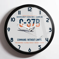 Thumbnail for C-37B Global Command Link design on light gray framed wall clock
