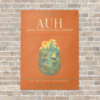 Thumbnail for Zayed International Airport Abu Dhabi AUH - Canvas Framed - Orange