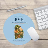 Thumbnail for Brive–Souillac Airport (BVE) design on light blue round mouse pad