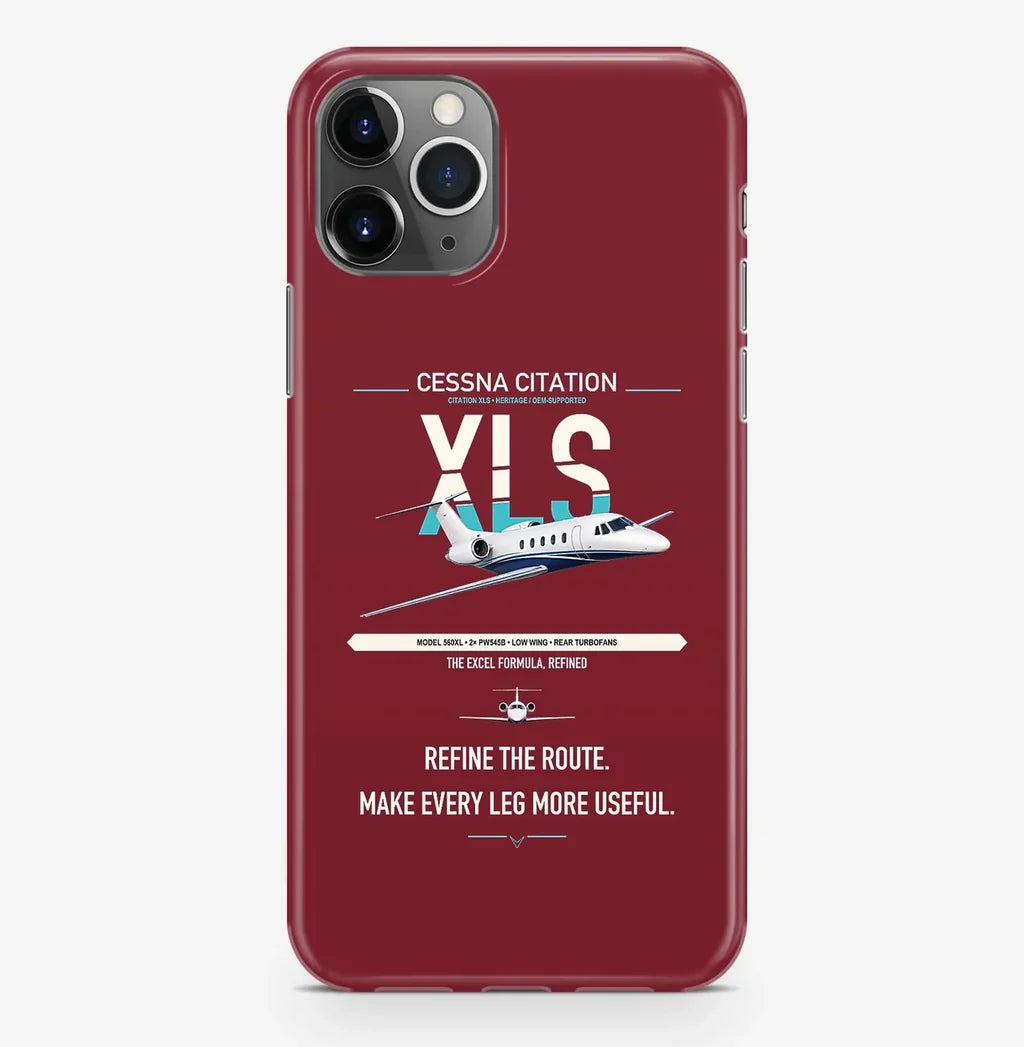 Cessna Citation XLS design on dark red magsafe iphone case, for iPhone Pro Max