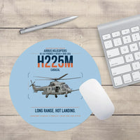 Thumbnail for Airbus Helicopters H225M Caracal design on light blue round mouse pad